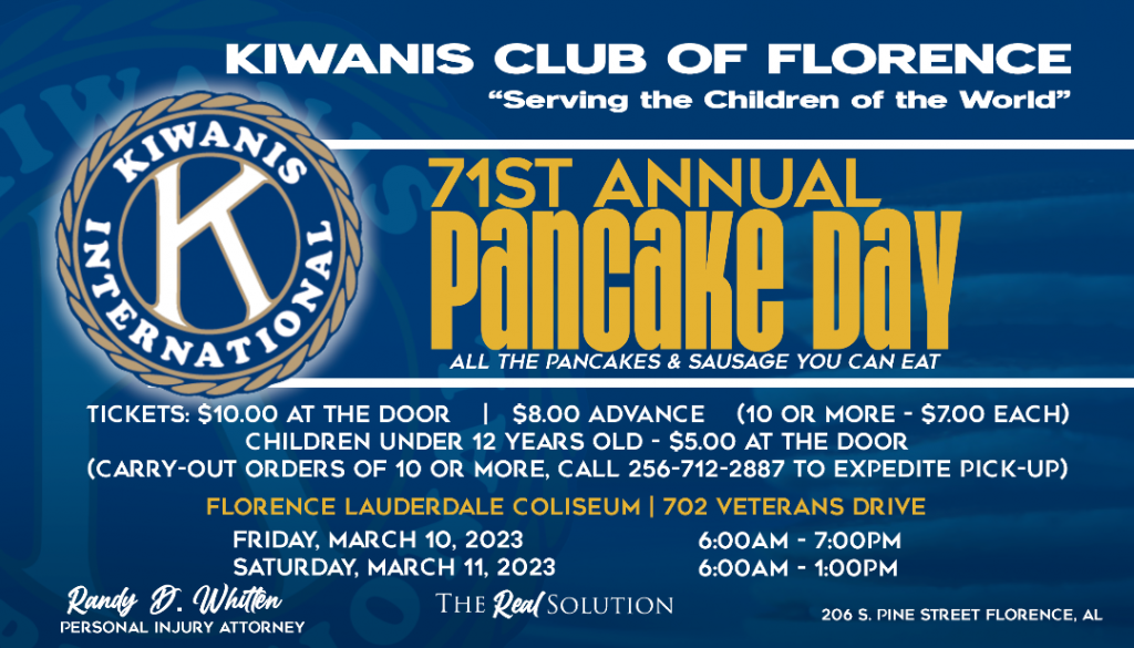 to the Kiwanis Club of Florence, Alabama! Serving the